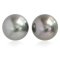 (GIA) 11.30 x 11.10 mm and 11.08 mm, Tahitian Pearl, Pair Pearl