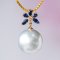 Approx. 12.34 mm, Tahitian Pearl [Silver Faith], Pendant