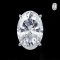 (IGI) 3.51 ct, Laboratory Grown Diamond, Four Prongs Oval Brilliant with Hook Diamond Pendant