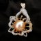 Approx. 13.0 mm, Gold South Sea Pearl, Sakura Pearl Pendant & Brooch