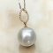 14.97 mm, White South Sea Pearl, Diamond Drop Pearl Pendant