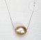 Approx. 12.0 mm, Gold South Sea Pearl, Full Drilled Pearl with Cores with Cable Chain Necklace