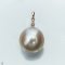 Approx. 12.0 -14.0, Gold South Sea Pearl, Diamond Pearl Drop Pendant