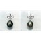 Approx. 10.0 mm, Tahitian Pearl, Diamond Mini Vintage Bow Dangle Pearl Pendant