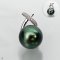 Approx. 10.0 mm, Tahitian Pearl, X - Diamond Pearl Pendant