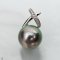 Approx. 10.0 mm, Tahitian Pearl, X - Diamond Pearl Pendant