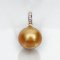 (PSL) Approx. 11.4 mm, Aurora Moon Rainbow, Pearl Drop with Diamond Bail Pendant