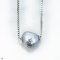 Approx. 8.0 -9.0 mm, Akoya Pearl, Full Drilled Pearl with Cores with Needle Box Chain Necklace