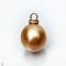 Approx. 12.0 mm, Chogun Drop Lot, Gold South Sea Pearl, Diamond Pearl Pendant