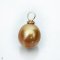 Approx. 12.0 mm, Chogun Drop Lot, Gold South Sea Pearl, Diamond Pearl Drop Pendant