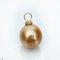 Approx. 12.0 mm, Chogun Drop Lot, Gold South Sea Pearl, Diamond Pearl Drop Pendant