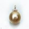 Approx. 12.0 mm, Chogun Drop Lot, Gold South Sea Pearl, Diamond Bar Pearl Drop Pendant