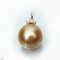 Approx. 12.0 mm, Chogun Drop Lot, Gold South Sea Pearl, Diamond Bar Pearl Drop Pendant