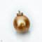 Approx. 12.0 mm, Chogun Drop Lot, Gold South Sea Pearl, Diamond Pearl Pendant