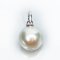 14.66 mm, White South Sea Pearl, Solitaire Pearl Hinge Clasp Pendant