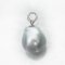 12.29 mm, The Rock Premium, White South Sea Pearl, Diamond Ring Dangle Pearl Pendant