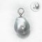 12.29 mm, The Rock Premium, White South Sea Pearl, Diamond Ring Dangle Pearl Pendant