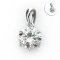 (IGI) 6.57 - 6.62 x 3.92 mm, Laboratory Grown Diamond (Round Brilliant, HPHT, 1.04 ct, D, VS 1), Pendant