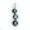 Approx. 13.0 - 15.0 mm, Tahitian Pearl, Spiral Triple Pearl Hinge Clasp Pendant