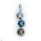 Approx. 13.0 - 15.0 mm, Tahitian Pearl, Spiral Triple Pearl Hinge Clasp Pendant