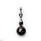 Approx. 13.0 mm, Tahitian Pearl, Double Garnet Drop Dangle Pearl Pendant