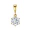 (IGI) 1.05 ct, Laboratory Grown Diamond (Round Brilliant, HPHT, 1.05 ct, D, VS 1), Diamond Hinge Clasp with Hook Pendant