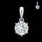 (IGI) 1.01 ct, Laboratory Grown Diamond (Round Brilliant, HPHT, 1.01 ct, D, VS 1), Six Prongs Diamond Pendant