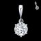 (IGI) 1.02 ct, Laboratory Grown Diamond (Round Brilliant, HPHT, 1.02 ct, D, VS 1) Six Prongs Diamond with Hook with Bail Hinge Clasp