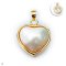 Approx. 18.0 - 21.0 mm, Heart Mabe, South Sea Pearl, Pearl Pendant with Hook with Bail