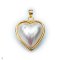 Approx. 18.0 - 21.0 mm, Heart Mabe, South Sea Pearl, Pearl Pendant with Hook with Bail