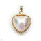 Approx. 18.0 - 21.0 mm, Heart Mabe, South Sea Pearl, Pearl Pendant with Hook with Bail