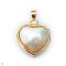 Approx. 18.0 - 21.0 mm, Heart Mabe, South Sea Pearl, Pearl Pendant with Hook with Bail