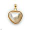 Approx. 18.0 - 21.0 mm, Heart Mabe, South Sea Pearl, Pearl Pendant with Hook with Bail