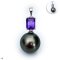 Approx. 13.0 mm, Tahitian Pearl, Petra Amethyst Jacket Pearl Pendant