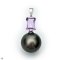 Approx. 13.0 mm, Tahitian Pearl, Petra Amethyst Jacket Pearl Pendant