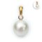 11.61 mm, Broome Lot, White South Sea Pearl, Solitaire Pearl Diamond Hinge Clasp Pendant