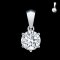 (IGI) 0.54 ct, Laboratory Grown Diamond (Round Brilliant, HPHT, 0.54 ct, D, VVS2), Six Prongs Classic Diamond Pendant