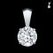 (IGI) 0.54 ct, Laboratory Grown Diamond (Round Brilliant, HPHT, 0.540 ct, D, VVS2), Four Prongs Classic Diamond Pendant