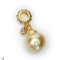 Approx. 9.0 - 10.0 mm, Gold South Sea Pearl, Dangle Pearl Bangle Charm