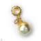 Approx. 9.0 - 10.0 mm, Gold South Sea Pearl, Dangle Pearl Bangle Charm