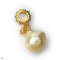 Approx. 9.0 - 10.0 mm, Gold South Sea Pearl, Dangle Pearl Bangle Charm