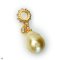 Approx. 9.0 - 10.0 mm, Gold South Sea Pearl, Dangle Pearl Bangle Charm