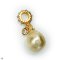 Approx. 9.0 - 10.0 mm, Gold South Sea Pearl, Dangle Pearl Bangle Charm