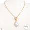 Approx. 14.0 - 18.0 mm, Freshwater Pearl, Chain Link Necklace with Pearl Pendant