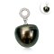 15.10 mm, Tahitian Pearl, Dounut Dangle Pearl Pendant