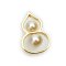 Approx. 5.0 - 5.8 mm, Akoya Pearl, "Golden Gourd" Pearl Pendant