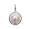 Approx. 11.19 mm, Edison Pearl, Mother of Pearl Halo Pearl Hinge Clasp Pendant