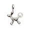 Approx. 8.1 mm, Freshwater Pearl, "Poodle Dog" Pearl Hinge Clasp Pendant