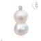 Approx. 9.0 mm, Freshwater Pearl, CZ Dot Pearl Pendant