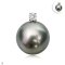 Approx. 12.0 mm, Tahitian Pearl, Diamond Dot Pearl Pendant